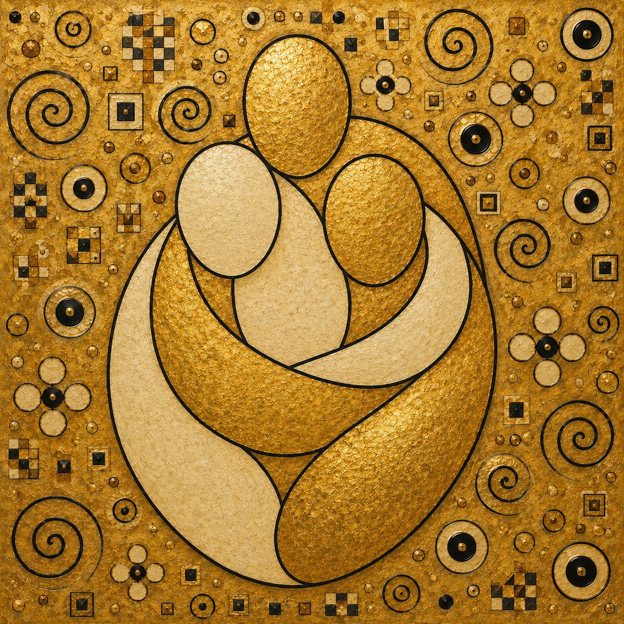The Embrace, Gold by Chromora Studio