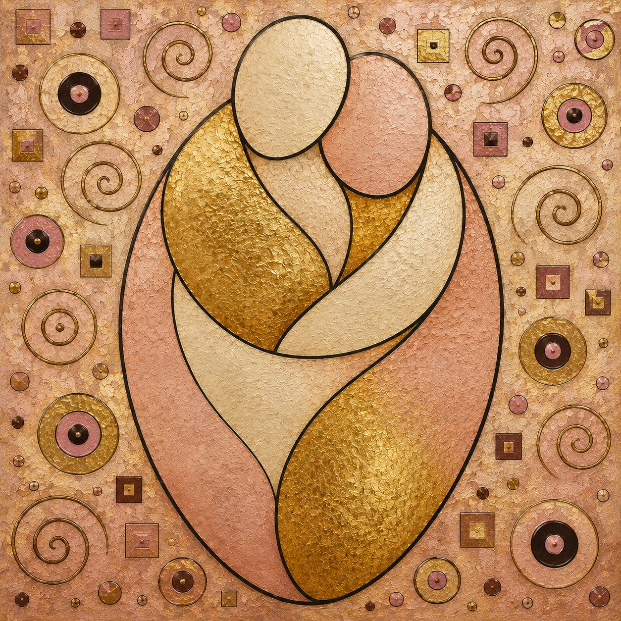 Lovers, Rose Gold by Chromora Studio