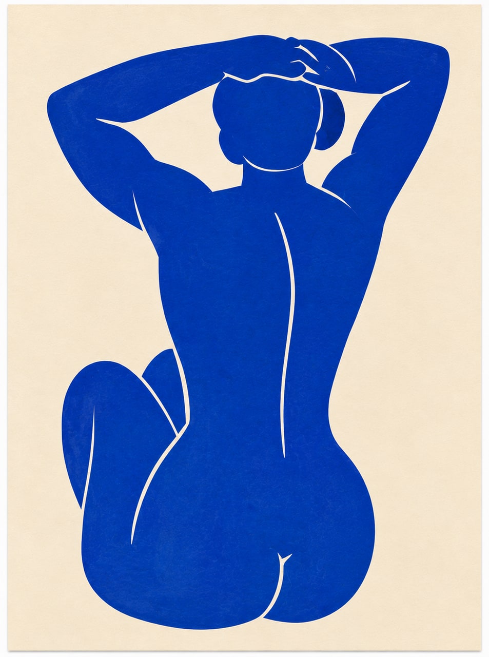 Blue Nude, From Behind by Chromora Studio