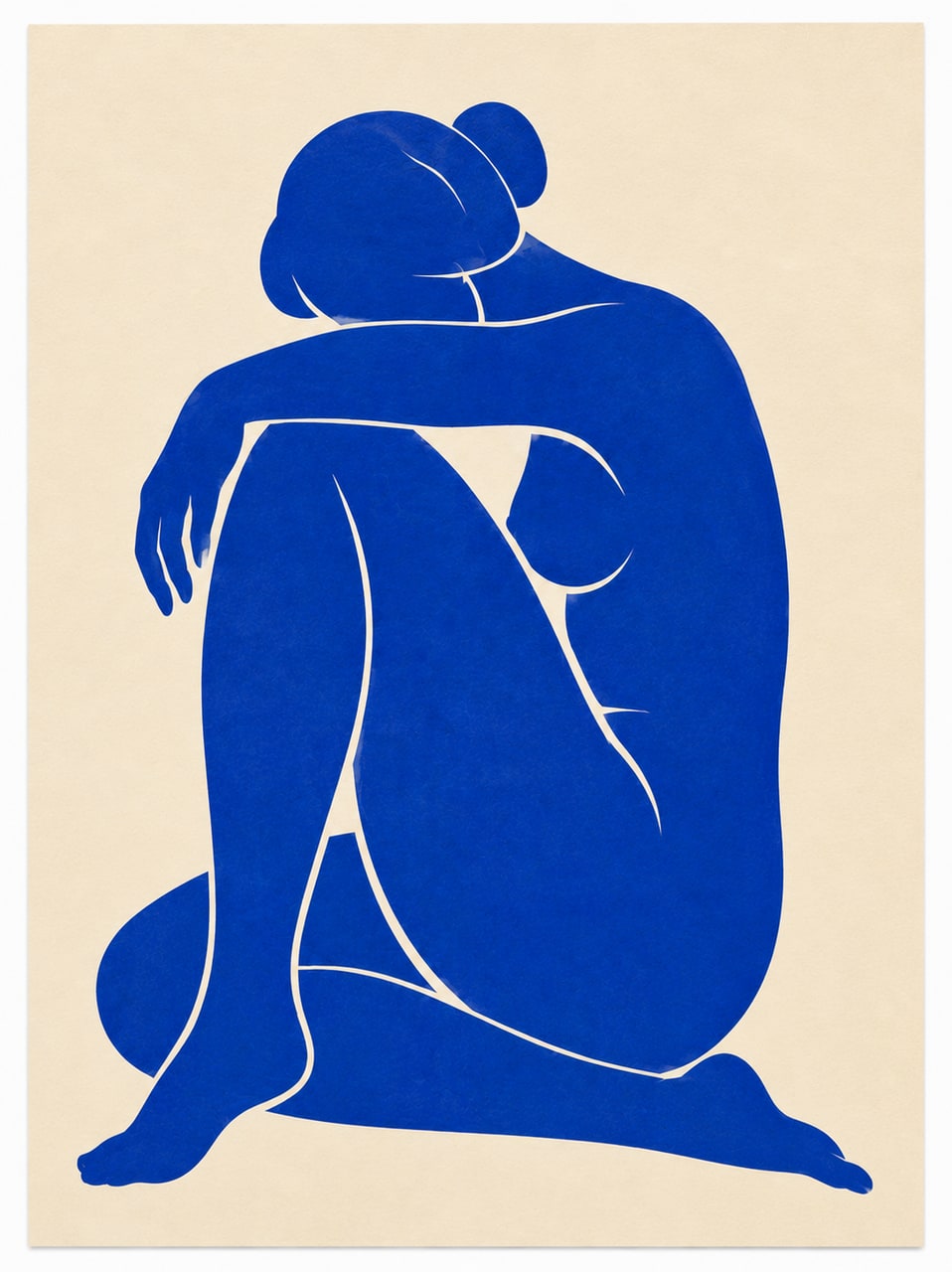 Folded Blue Nude by Chromora Studio