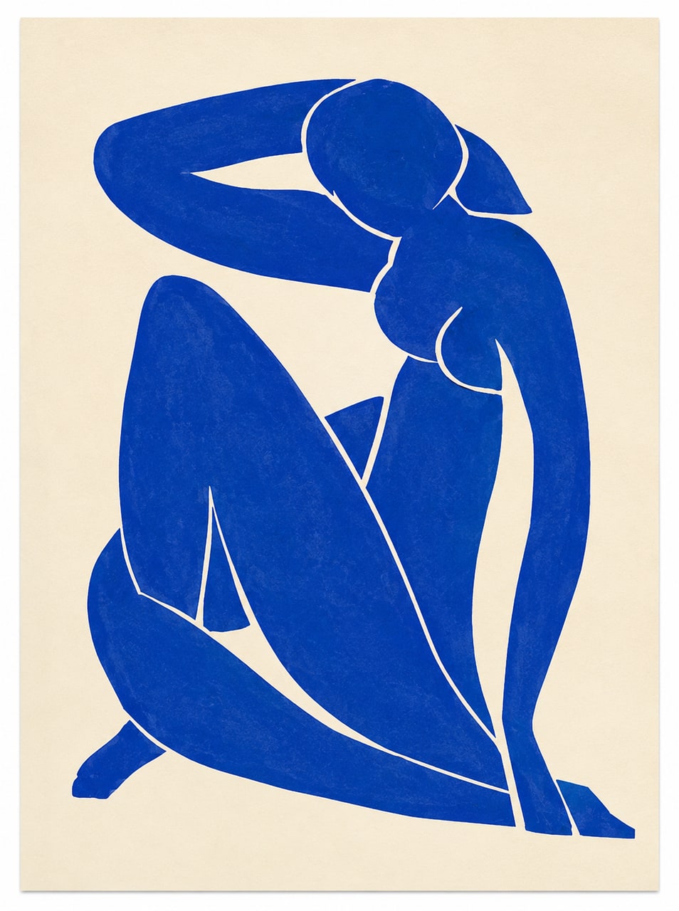Seated Blue Nude by Chromora Studio