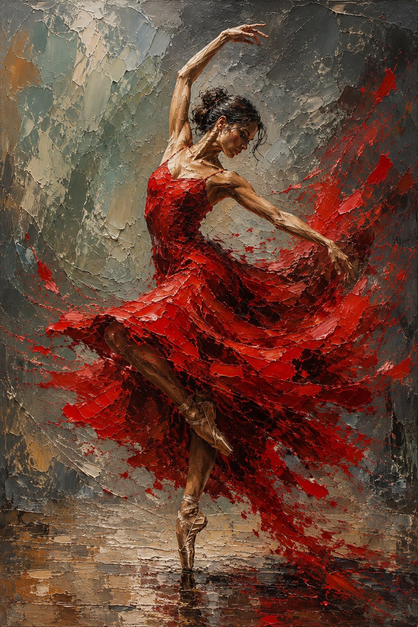 Flamenco in Red by Chromora Studio