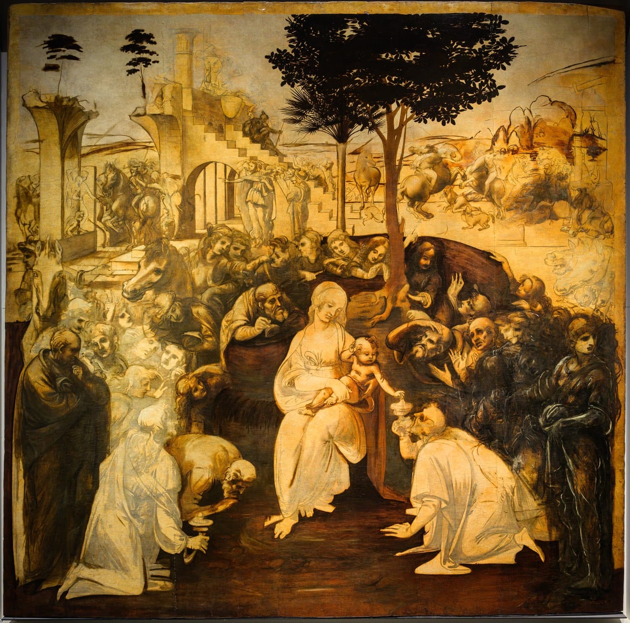 Adoration of the Magi by Leonardo da Vinci