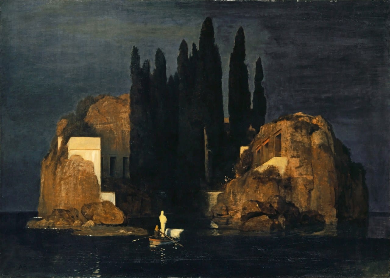Featured painting by Arnold Böcklin