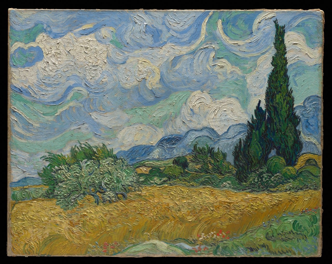 Cypresses by Vincent van Gogh