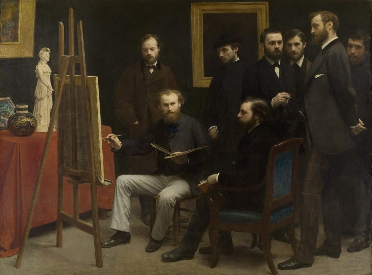 A Studio in the Batignolles by Henri Fantin-Latour