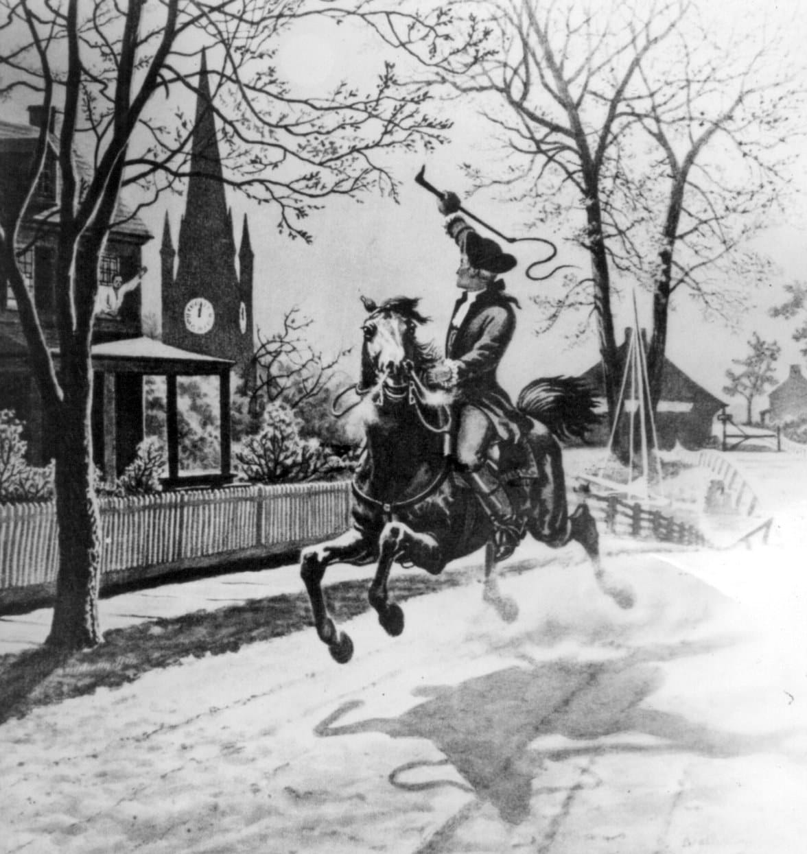 The Midnight Ride of Paul Revere by Grant Wood