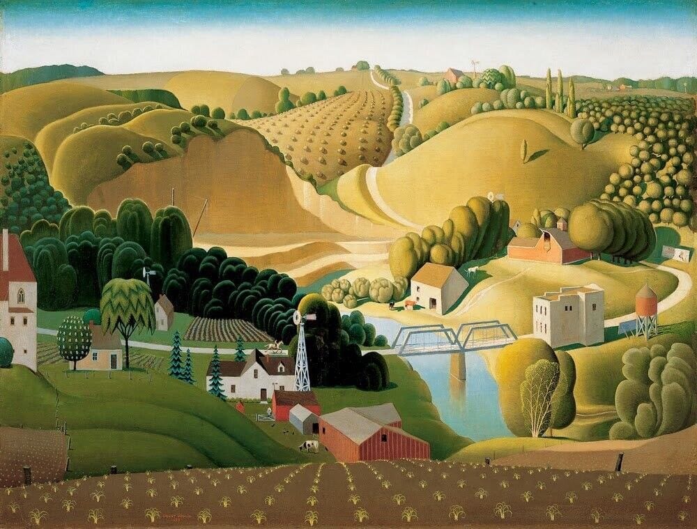 Stone City, Iowa by Grant Wood