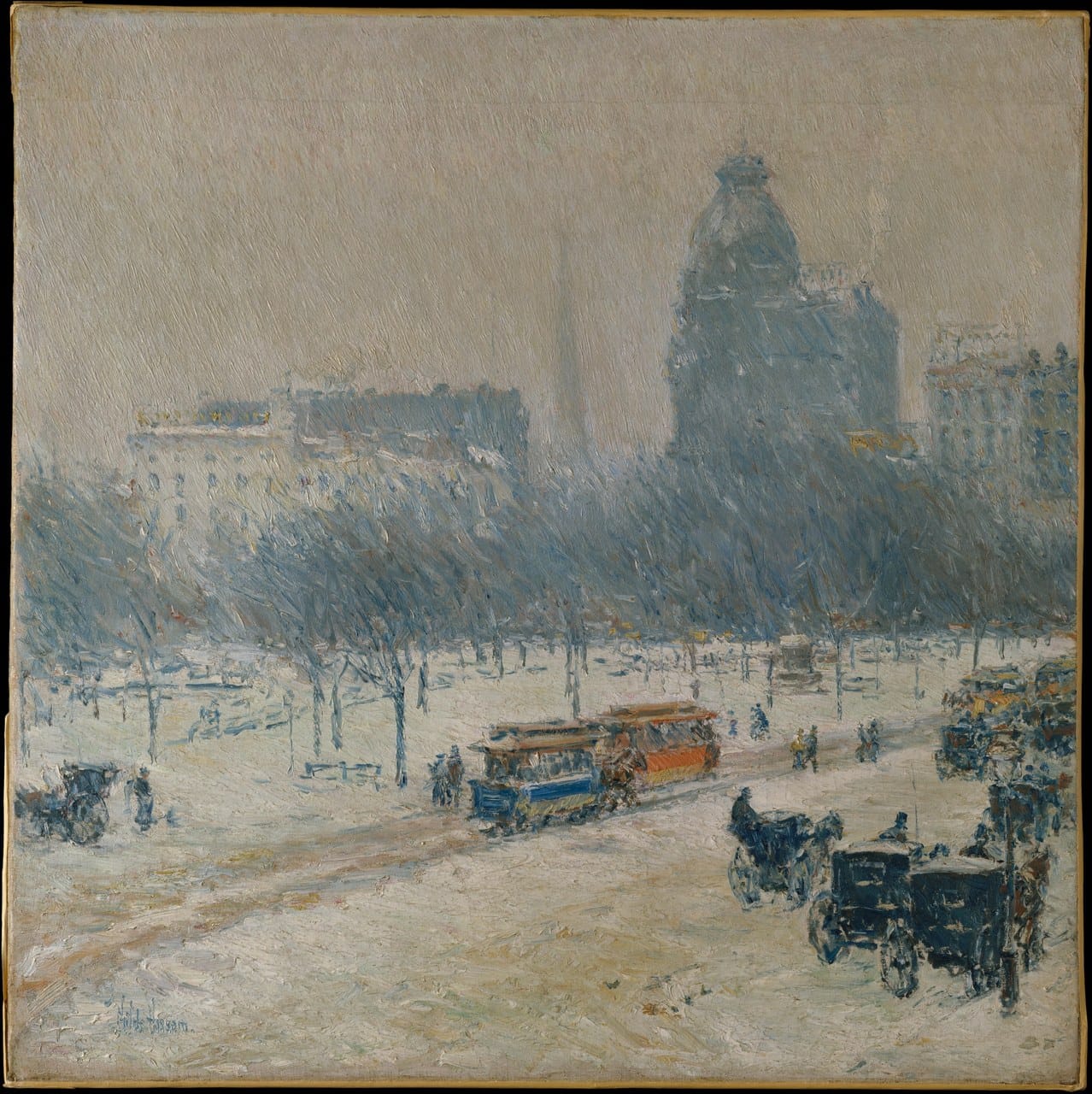 Winter in Union Square by Childe Hassam