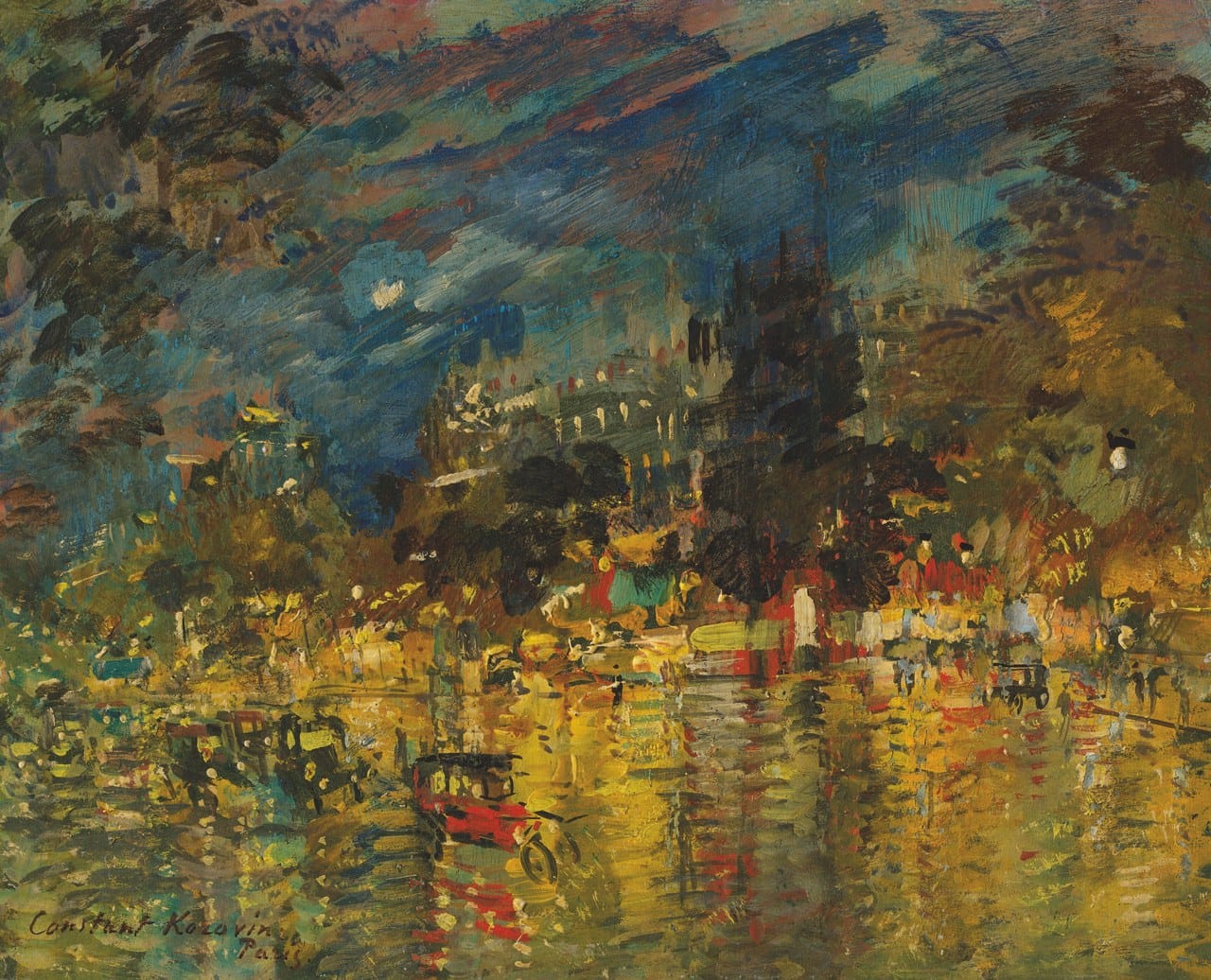 Parisian Boulevard at Night by Konstantin Korovin