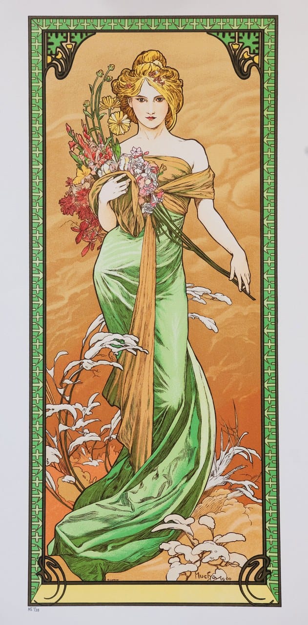 The Four Seasons (1896) by Alphonse Mucha