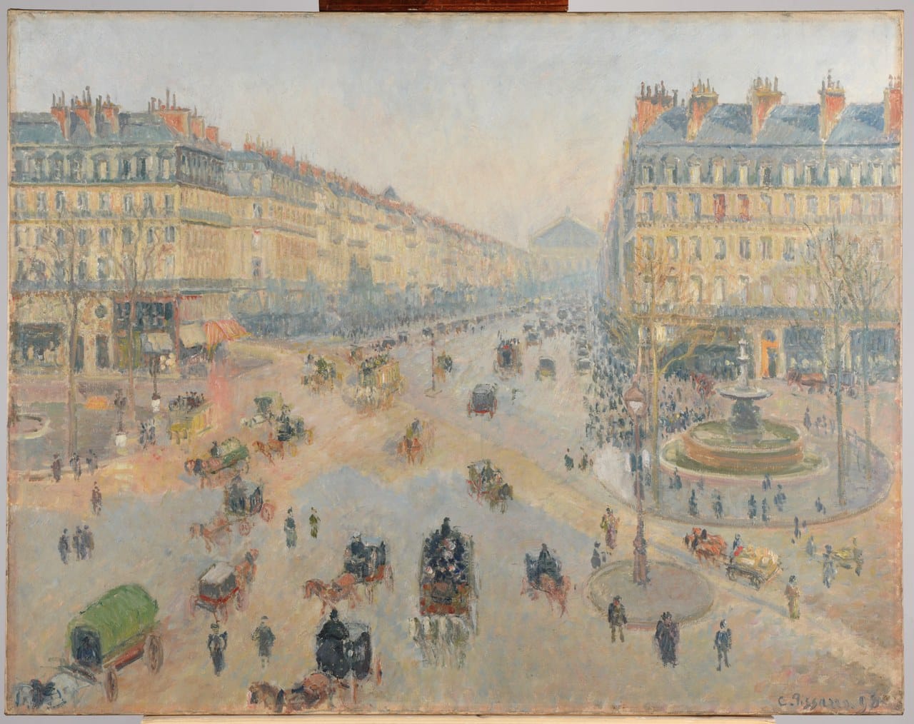 Avenue de l'Opéra by Camille Pissarro