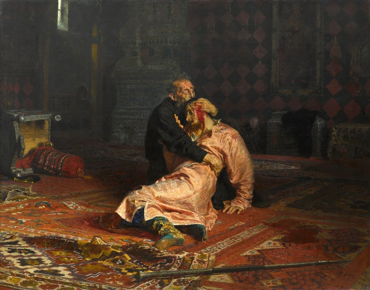 Ivan the Terrible and His Son Ivan by Ilya Repin