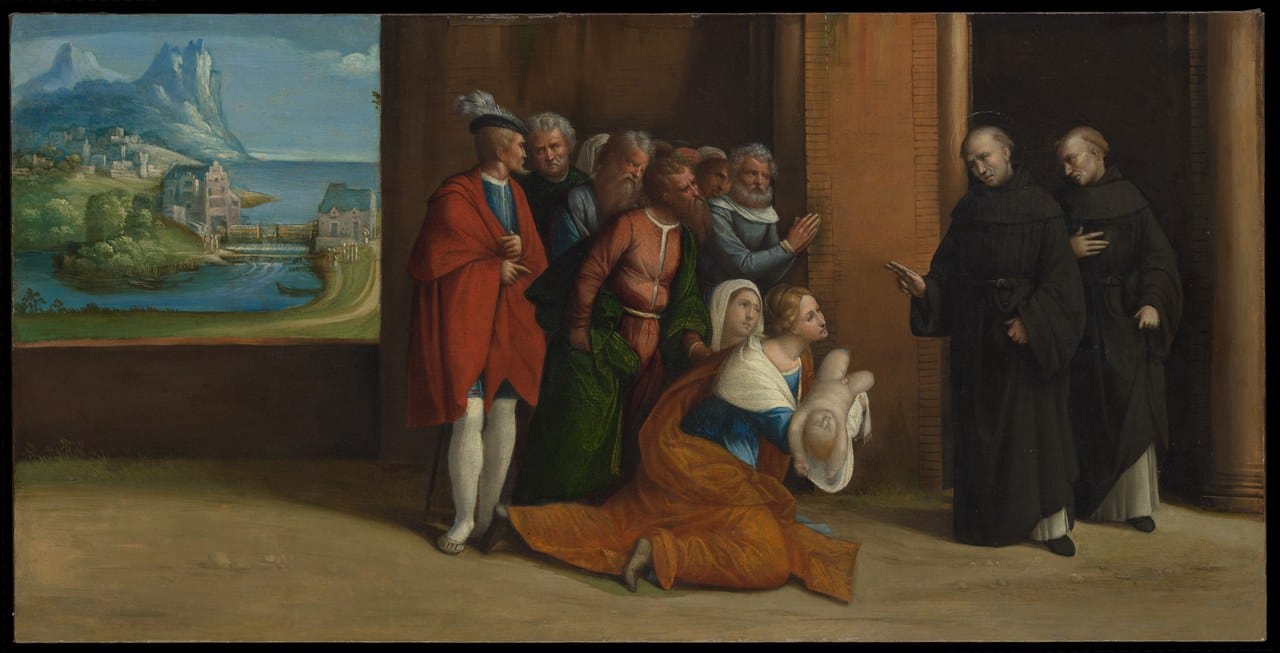 Saint Nicholas of Tolentino Reviving a Child by Garofalo