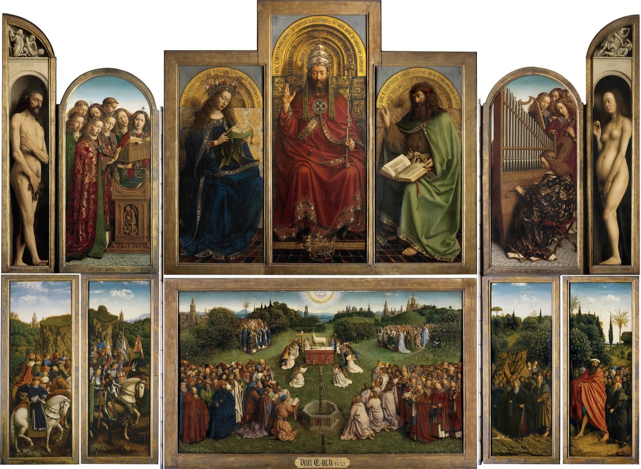 The Adoration of the Mystic Lamb (Ghent Altarpiece) by Jan van Eyck