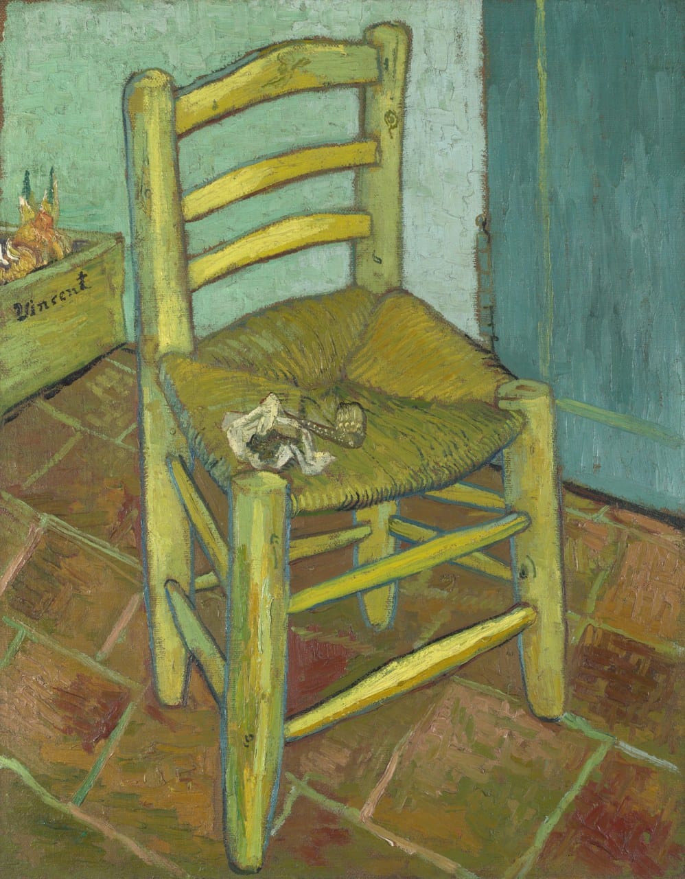 Vincent's Chair with His Pipe by Vincent van Gogh