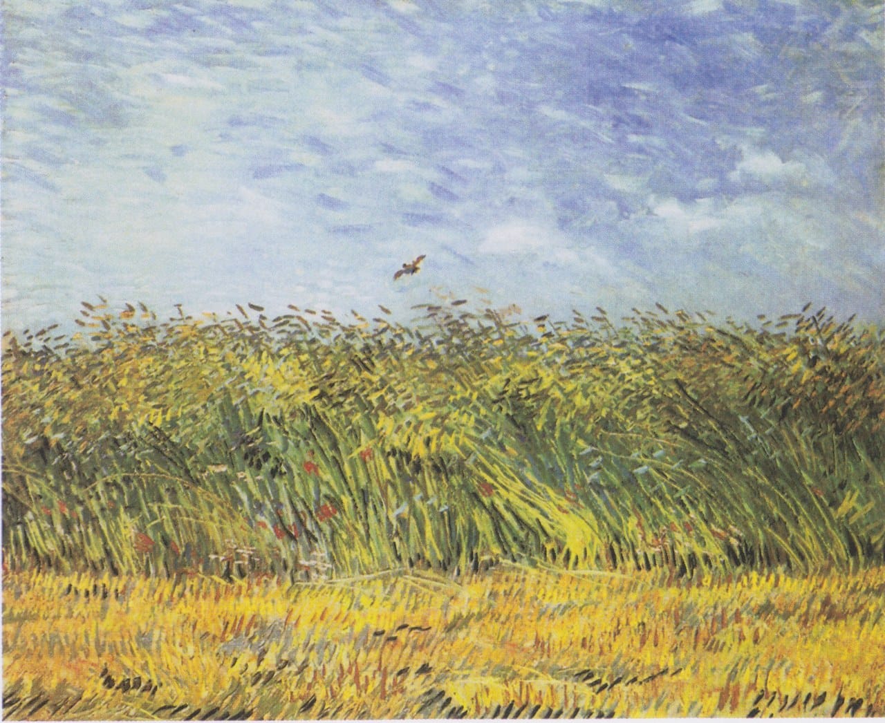 Wheat Field with a Lark by Vincent van Gogh