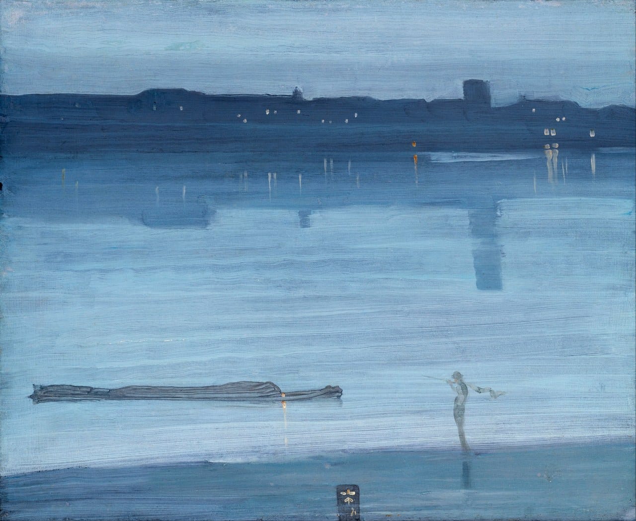 Nocturne: Blue and Silver — Chelsea by James McNeill Whistler