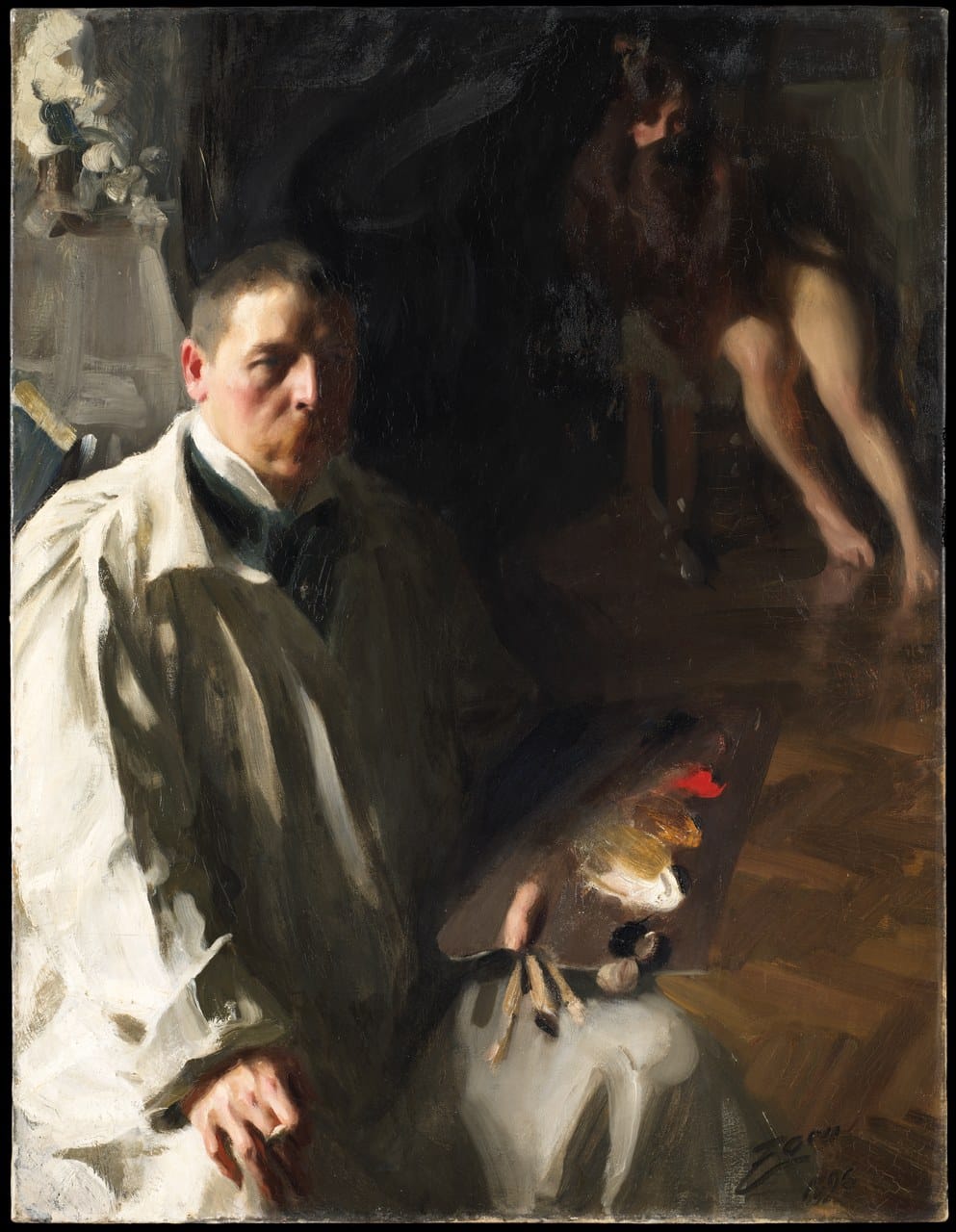 Self-Portrait with Model by Anders Zorn